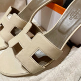 Hermès Tan Crisscross Strap Sandals - Detail Shot of Craftsmanship