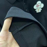Side profile of Louis Vuitton luxury clothing with label-forward styling