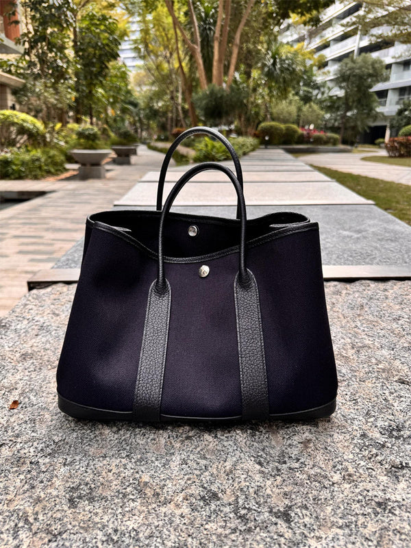 Side view of statement structured handbag