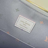 Side profile of signature statement women's handbag – women's designer-style accessory