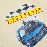 Back view of Rhude luxury clothing with contemporary cut