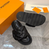 Louis Vuitton White Block Heel Pumps - Toe Detail View