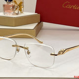 Close-up detail view of Cartier unisex sunglasses
