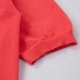 Back view of Polo cotton polo shirt with monogram-inspired silhouette