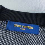 Back view of Louis Vuitton luxury clothing with monogram-inspired silhouette