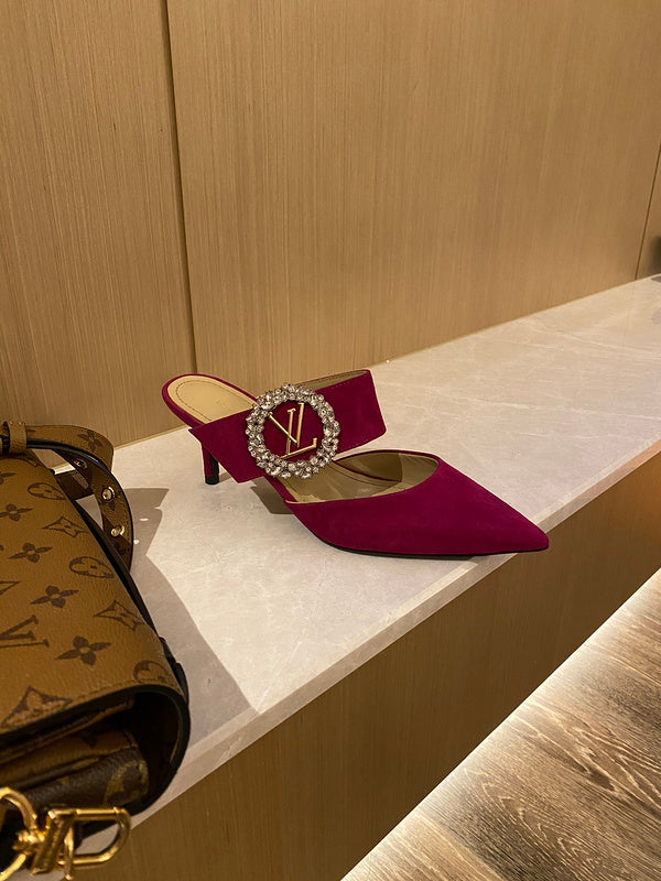 Louis Vuitton Black Bow-Detail Flats - Back View
