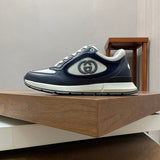 Gucci Designer sneakers in bold contrast streetwear statement look front view