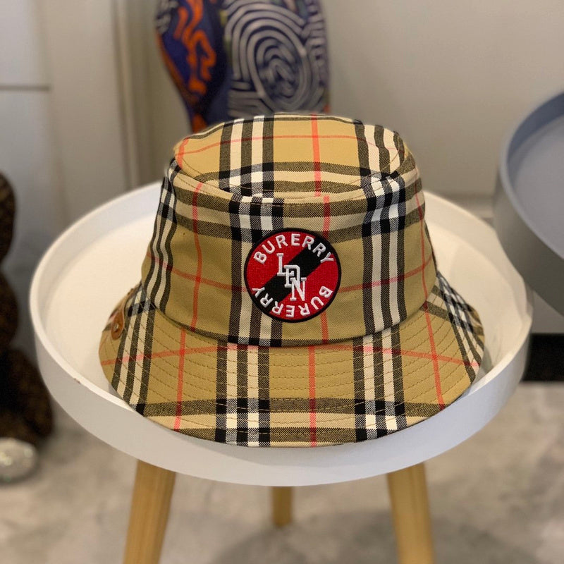 Close-up detail view of Burberry unisex cap
