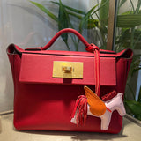 Close-up detail of clean-lined bag design