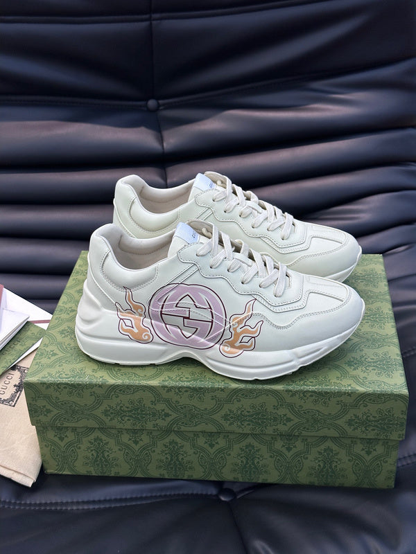 Gucci crisp white luxury sneakers view 5 cushioned comfort fit