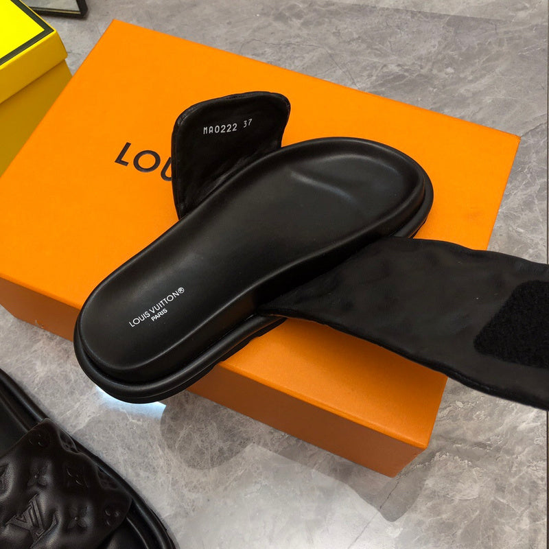 Louis Vuitton White Block Heel Pumps - Full Silhouette View