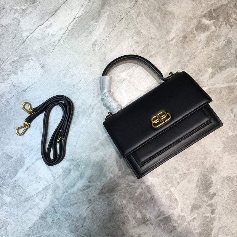Statement Vegan Leather Handbag - Sleek Minimalist Lines | Women's Everyday Carry Handbag #854 - side angle view (image 2) of designer-inspired handbag