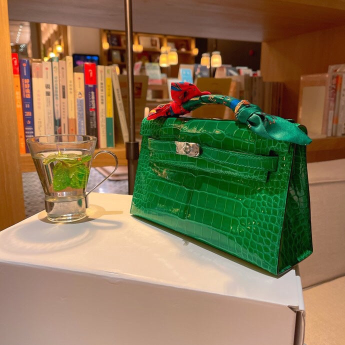 Considered bag shown from front angle