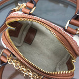 Handle and strap detail of premium classic women's handbag – women's luxury accessory