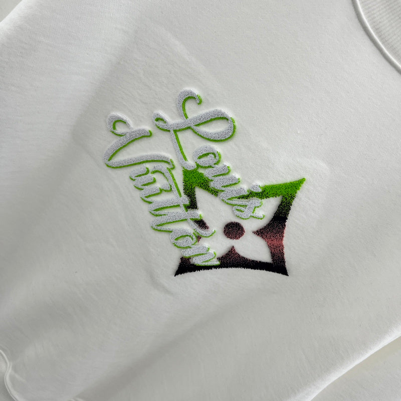 Front view of Louis Vuitton luxury clothing with relaxed-fit cut