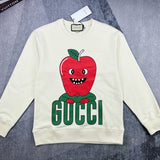 Back view of Gucci luxury clothing with signature branding