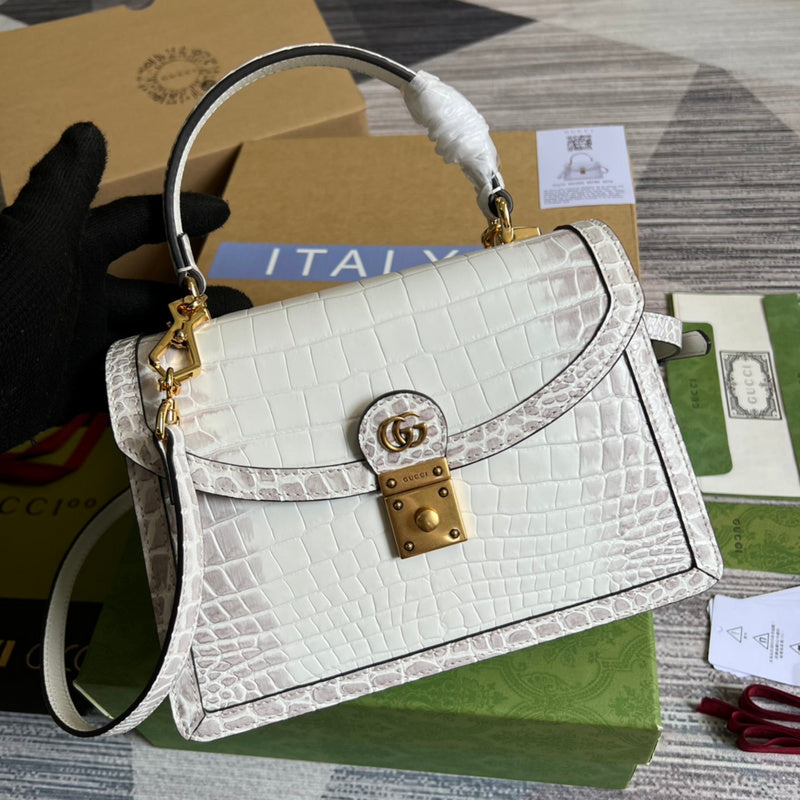Front view of structured classic women's handbag – women's premium purse