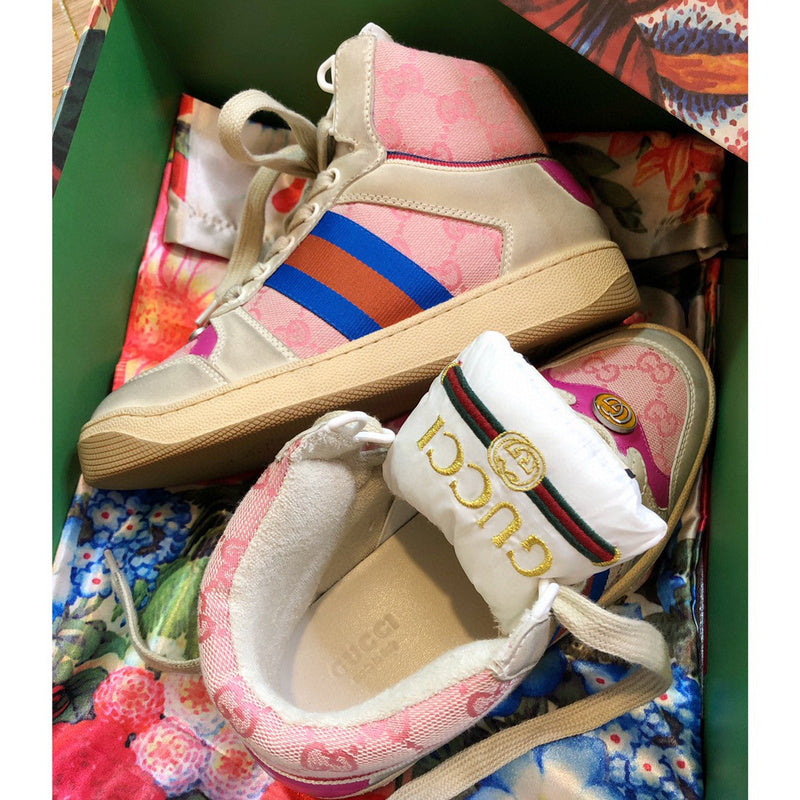Gucci sneakers detailed view showing premium designer craftsmanship