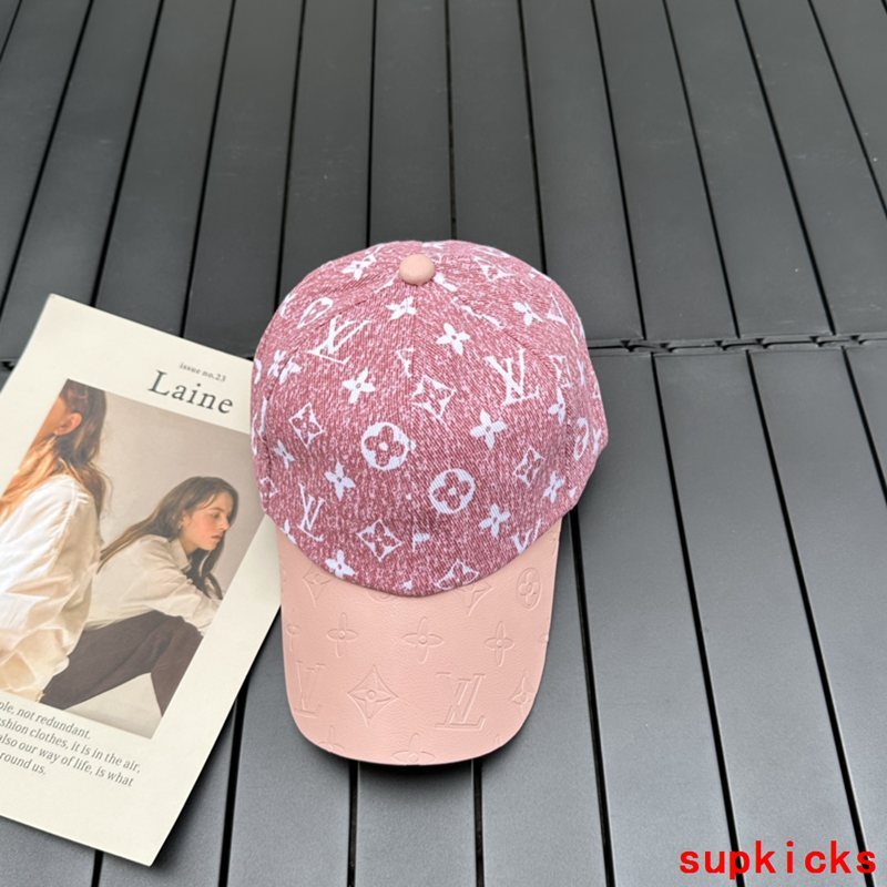Close-up detail view of Louis Vuitton unisex cap