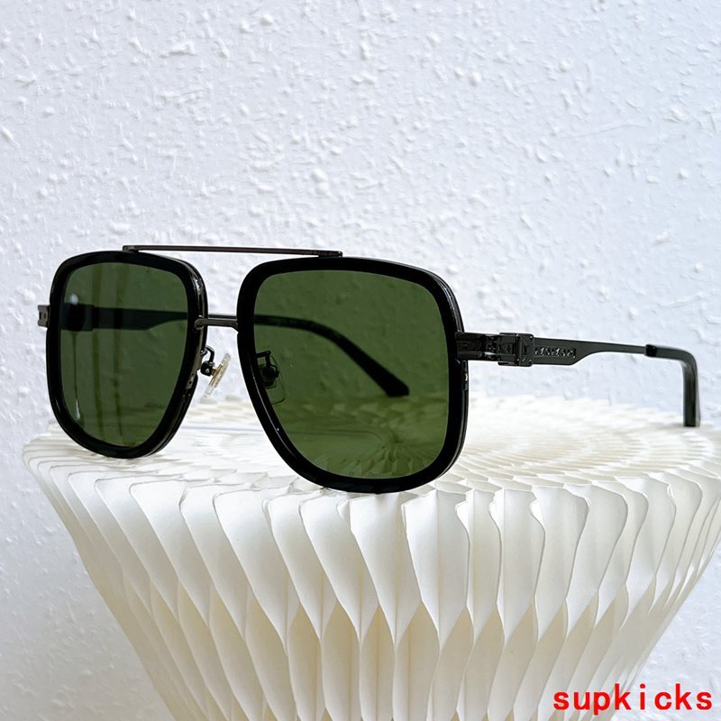 Close-up detail view of Louis Vuitton unisex sunglasses