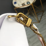 Top view of sleek chic women's handbag – women's luxury accessory