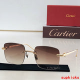 Close-up detail view of Cartier unisex sunglasses