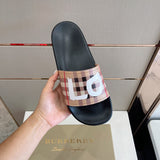Burberry Red Slip-On Sneakers - Close-Up Texture View