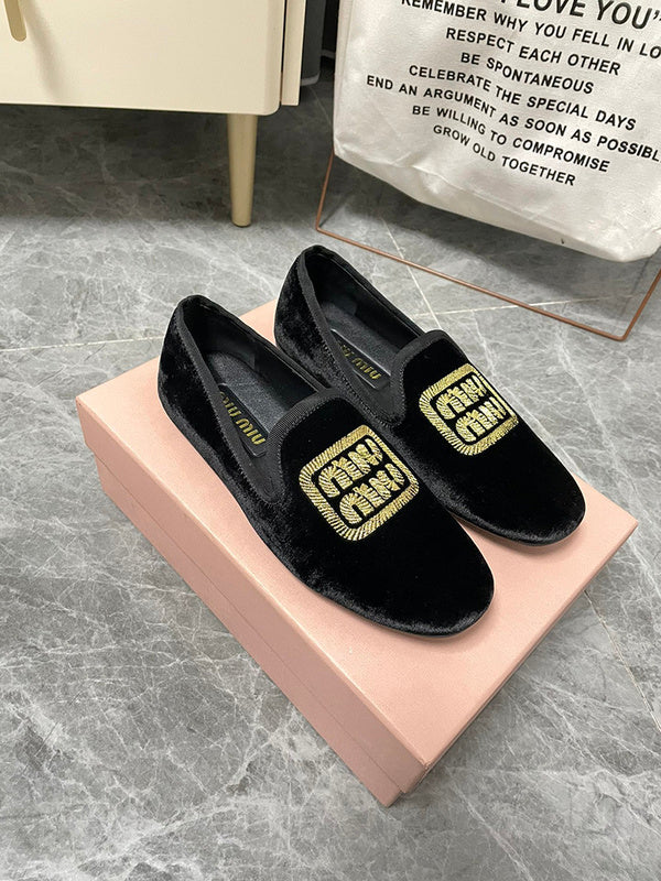 Miu Miu luxury shoes detail shot