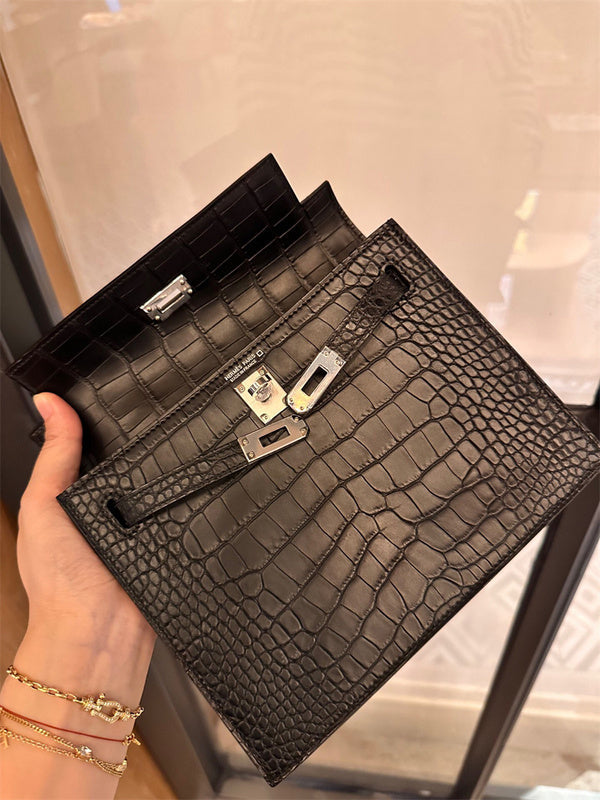 Close-up detail of sleek bag design