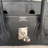 Side view of considered structured handbag