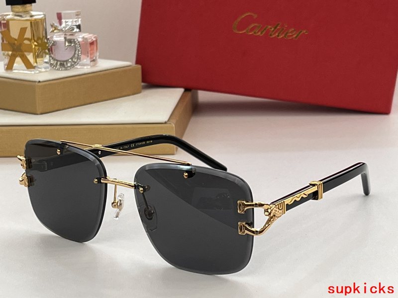Angled view of Cartier unisex sunglasses