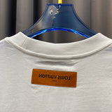 Close-up detail shot of Louis Vuitton cotton t-shirt with tailored silhouette