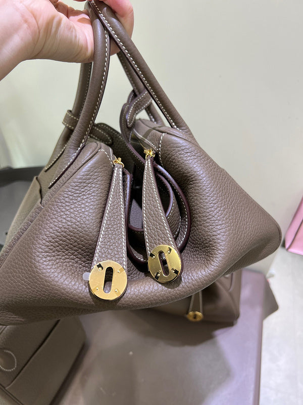 Side view of statement structured handbag