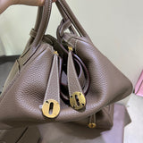 Side view of statement structured handbag