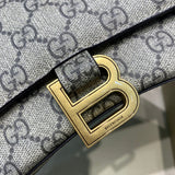 Chic Vegan Leather Handbag - Sleek Minimalist Lines | Women's Statement Accessory #584 - hardware and detail close-up (image 5) of designer-inspired handbag