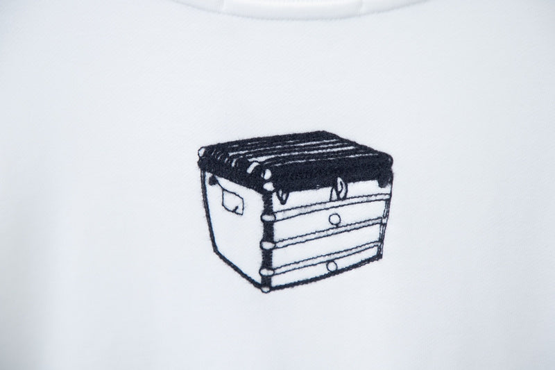 Back view of Louis Vuitton luxury clothing with logo-detail design