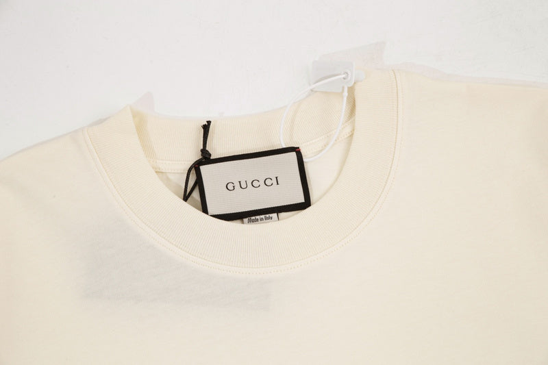 Close-up detail shot of Louis Vuitton cotton t-shirt with contemporary cut
