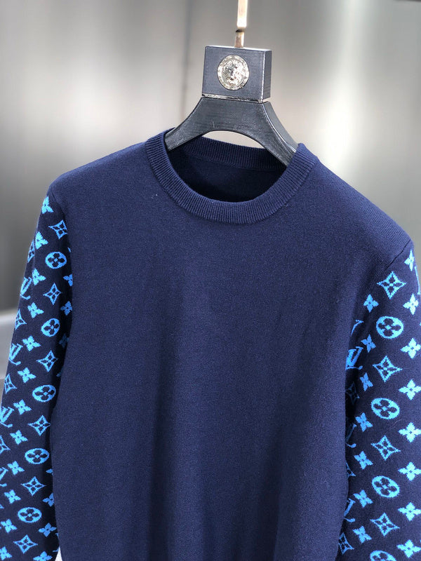 Front view of Louis Vuitton luxury clothing with tailored silhouette