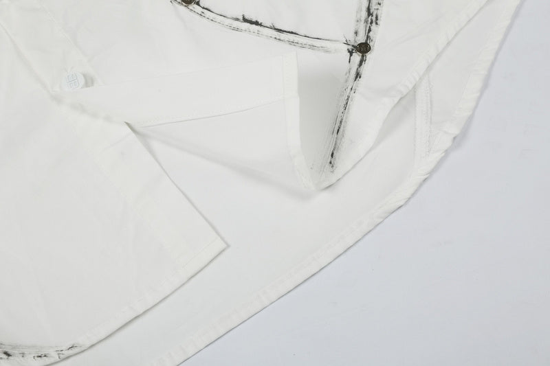 Close-up of Balenciaga t-shirt craftsmanship