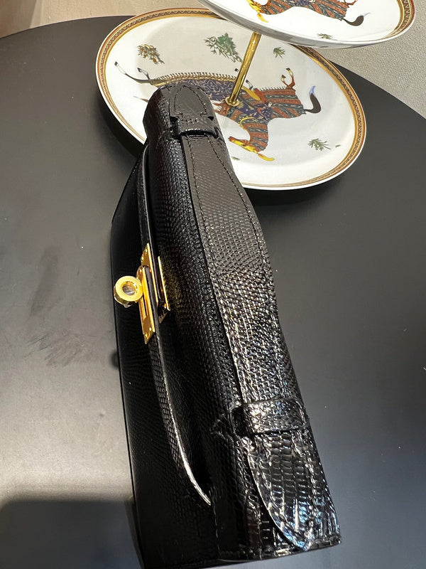 Close-up detail of statement bag design
