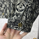 Front view of Louis Vuitton luxury clothing with runway-inspired design