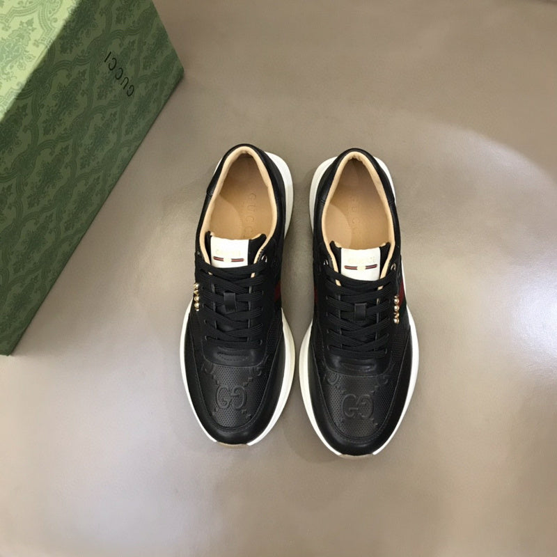 Gucci all-black luxury sneakers view 10 low-top design