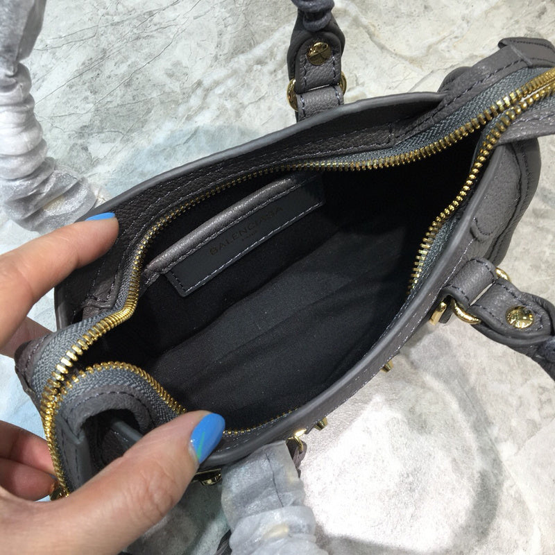 Structured Vegan Leather Handbag - Polished Finish | Women's Everyday Carry Handbag #685 - alternate angle view (image 8) of designer-inspired handbag