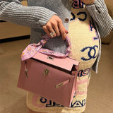 Close-up detail of classic bag design