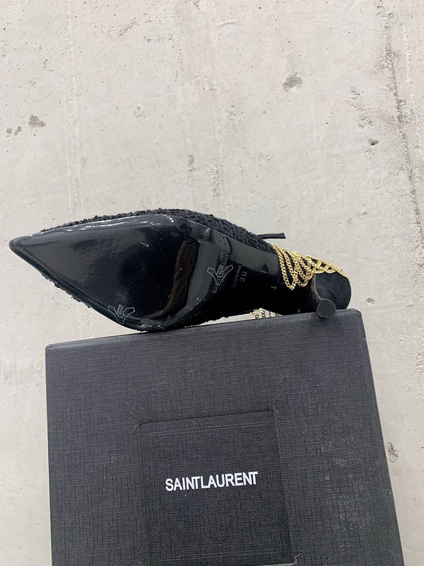 Saint Laurent designer shoes full view