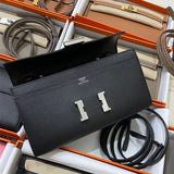 Side view of crisp structured handbag