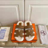 Hermes sandals Style 085 - front view, luxury comfort fit