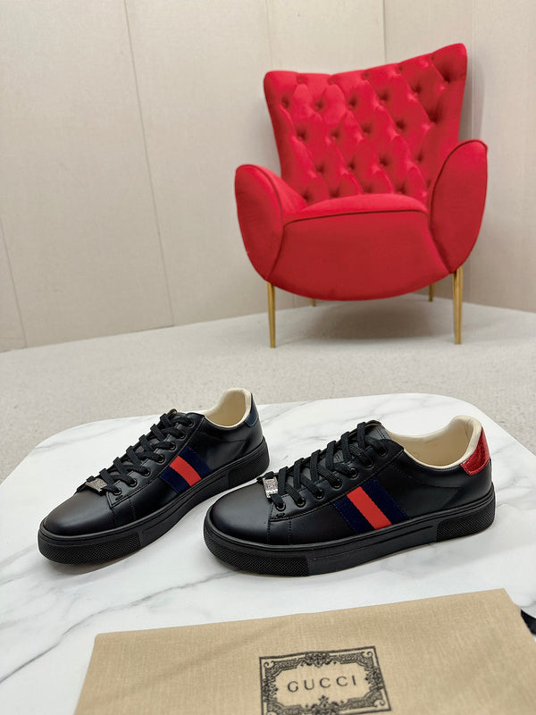 Gucci all-black luxury sneakers view 7 low-top design