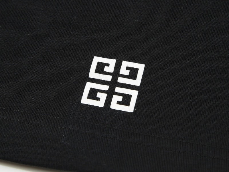 Back view of Givenchy luxury clothing with monogram-inspired silhouette