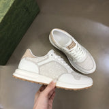 Gucci Designer sneakers in bold contrast minimalist modern build front view